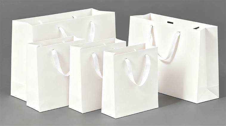 SBS paper bags with a smooth finish, perfect for high-end custom paper bags.