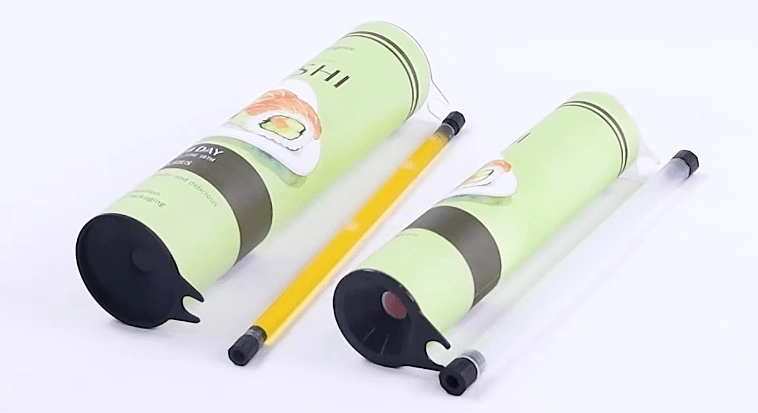 Sushi push pop beholder til rør.