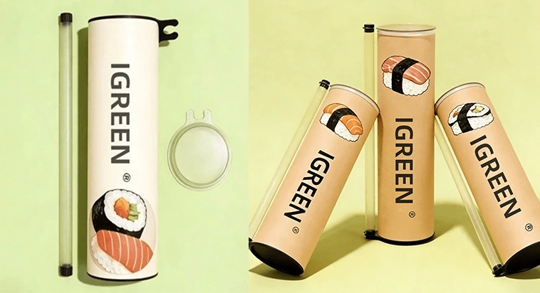 Sushi push pop tube packaging from IGREEN PACKAGING.