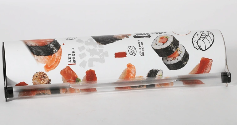 Viral push pop sushi tube, an innovative and eco-friendly sushi packaging solution from IGREEN PACKAGING.