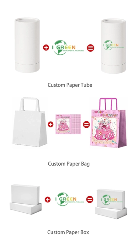 បំពង់ក្រដាសផ្ទាល់ខ្លួន ប្រអប់ក្រដាស និងថង់ក្រដាស។