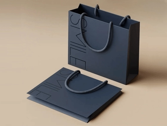 Custom sustainable paper gift bags.