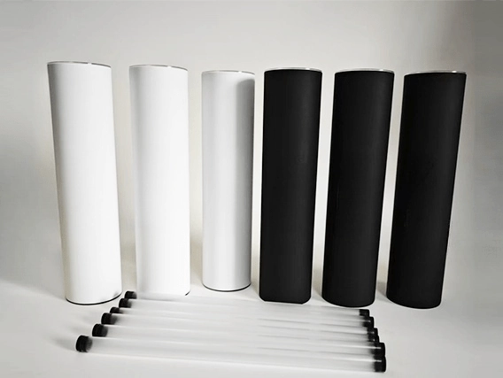 Custom viral sushi push pop tubes for unique sushi roll packaging.