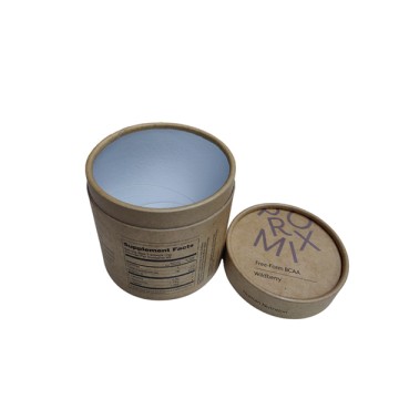 Биоразлагаемая пищевая цилиндрическая упаковка из крафт-бумаги на заказ