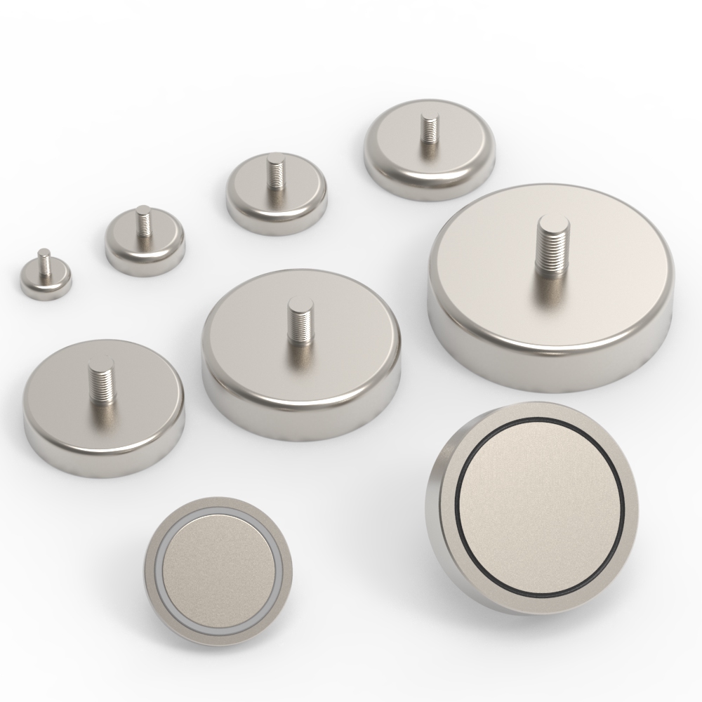 Neodymium pot magnets with external threaded stud LANCE SNC Type For Home Kitchen Work