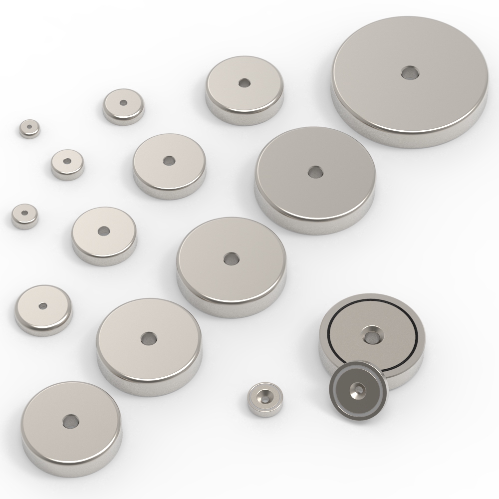 Neodymium Round Base Cup Magnets LANCE SNA Type For Home Kitchen Work