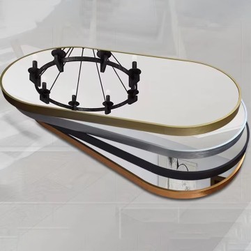 Durable LED Decorative Metal Aluminum Other Frame Barber Mirror Frame In Different Oval Shapes