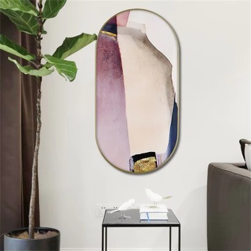 Custom Wholesale Full Length Mirror Brush Aluminum Mirror Frame Arch Aluminum Mirror