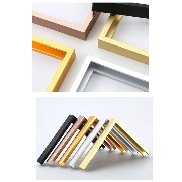 アルミ製ブラッシュ仕上げ長方形高品質ミラーフレーム1