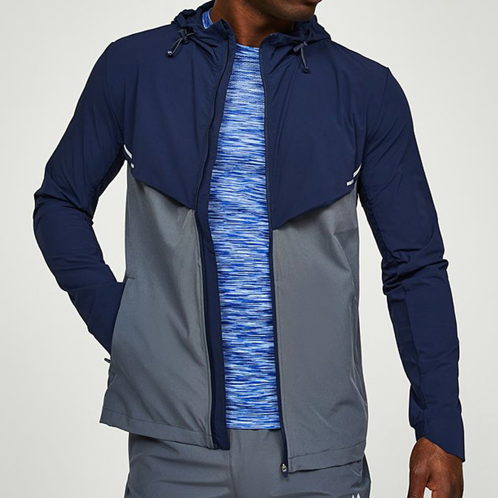 Oem Design Wholesale Windproof Style Customized Reflective Stripe Men Lightweight Sport Jackets