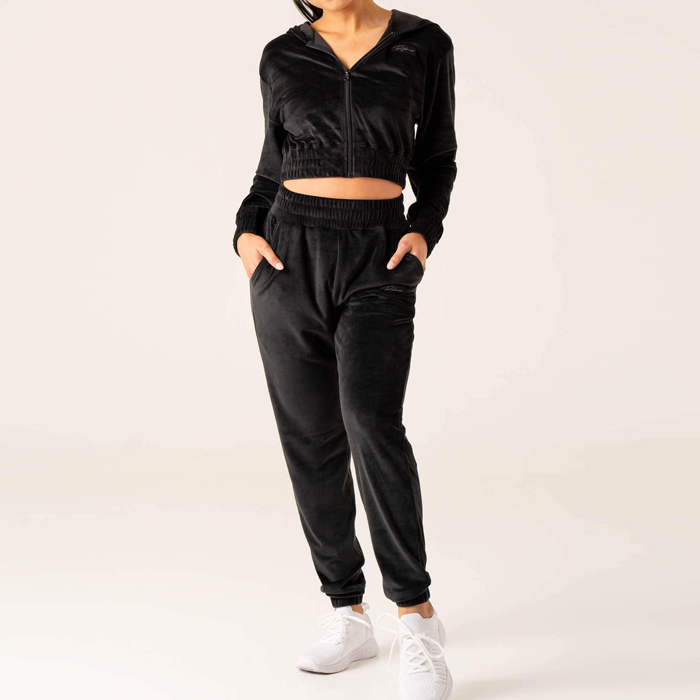 Velvet Tracksuit High Quality Two Pieces Women Workout Tracksuits