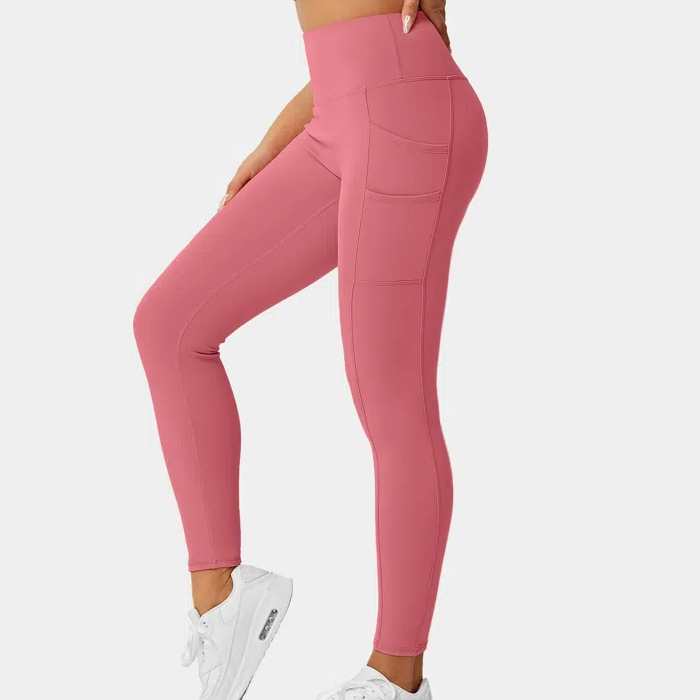 High quality fashion fitness yoga wear wholesale custom no front rise compression tights women leggings