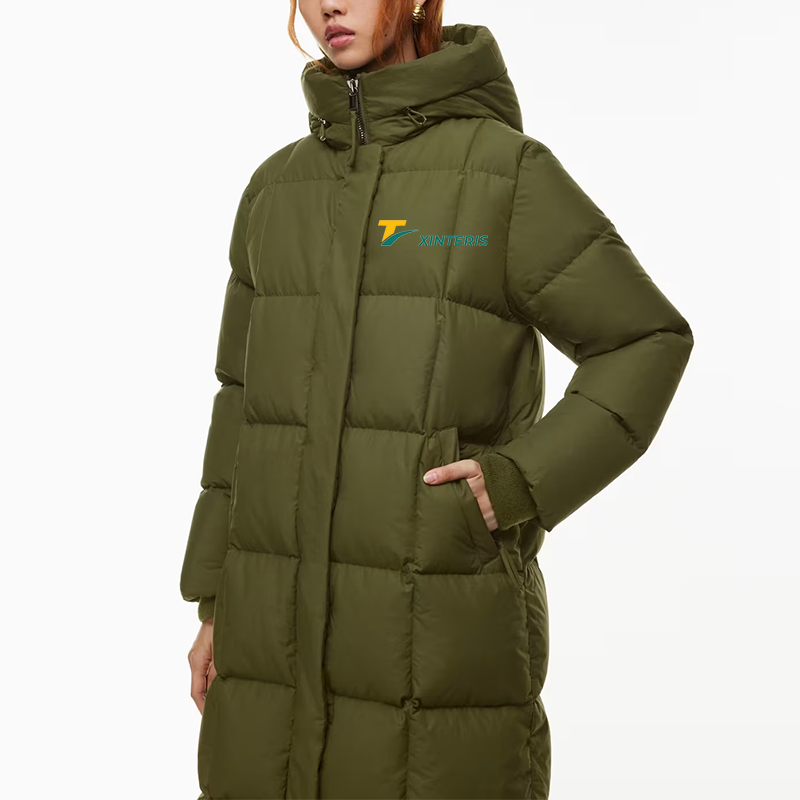 Wholesale Women Workout Sports Long Goose Down Puffer Jacket