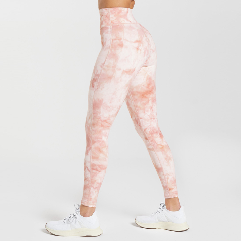 OEM yoga wear manufacturer high waist customized fitness pink sublimation digital print workout yoga tight leggings pants