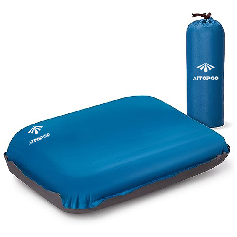 Custom Headrest Fast Automatic Self-inflatable Foam Camping Pillows With Bag