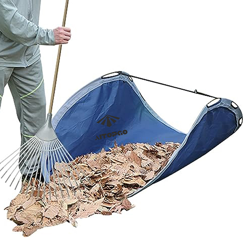 Collapsible Pickup Dustpan Pop Up Garden Leaf Bag Collector