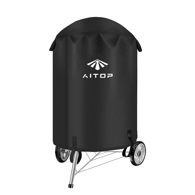 Round Barbecue Grill Cover with Storage Bag