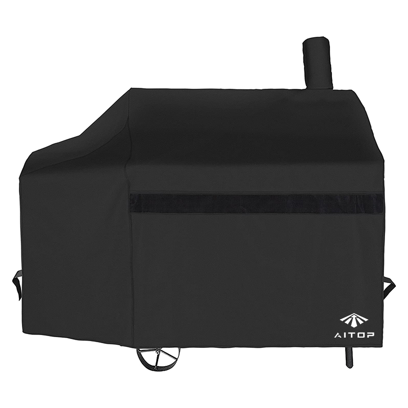Black Outdoor 600D Heavy Duty Oxford Fabric BBQ Cover