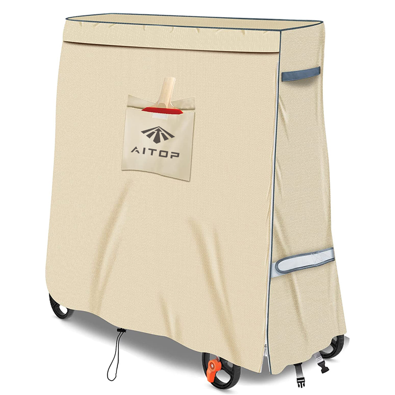 Aitop Ping Pong Table Storage Cover Table Tennis Table Cover with Pocket and Zipper