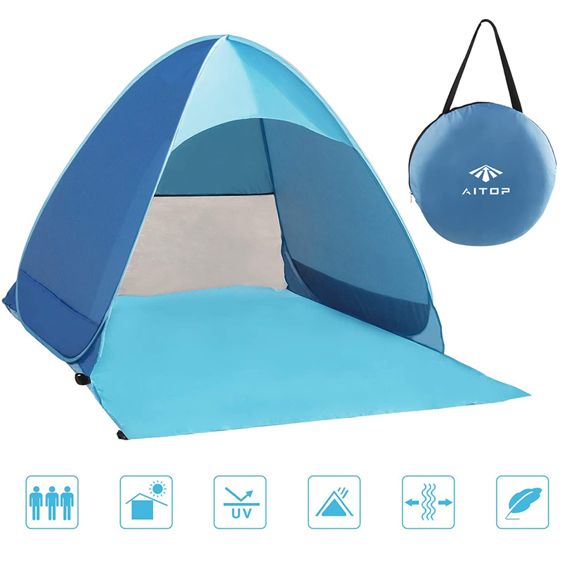 Pop Up Beach Tent Camping Portable Awning 4 Persons Tent