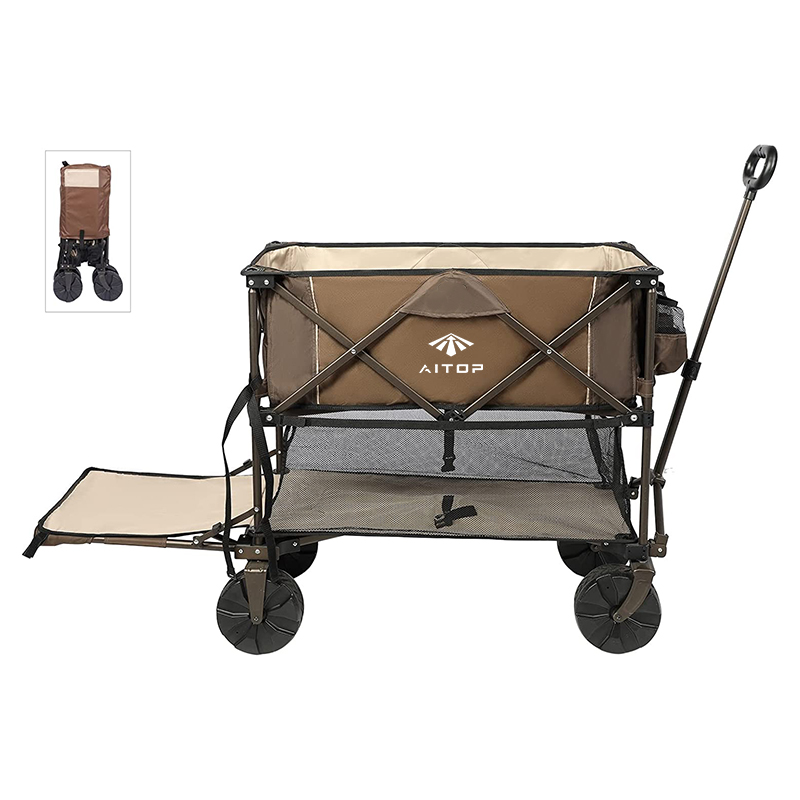 Folding Double-deck Heavy All-terrain Cart