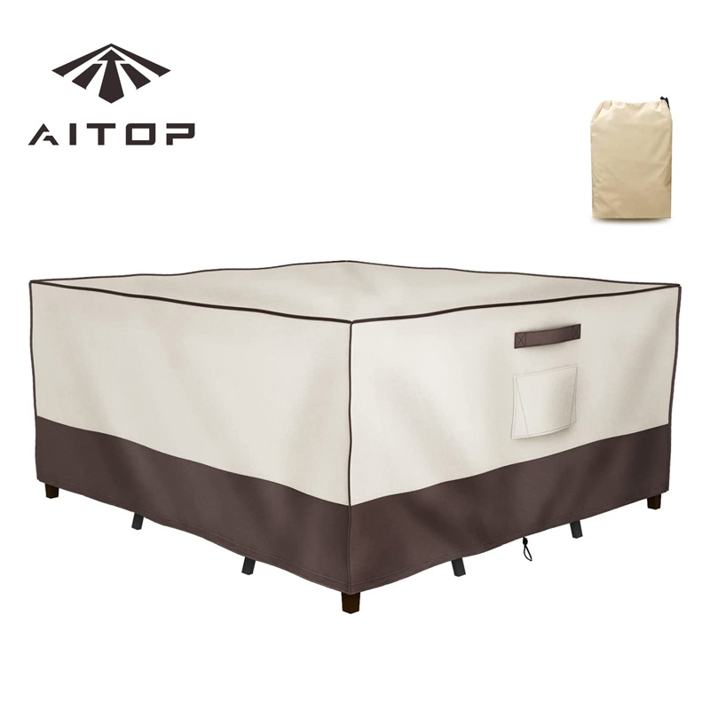 Patio 600D UV Resistant Waterproof Rectangular Garden Table Cover