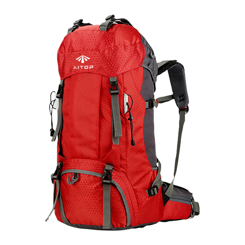 60L Nylon Sport Outdoor Camping Hiking Backpacks With Rain Cover 