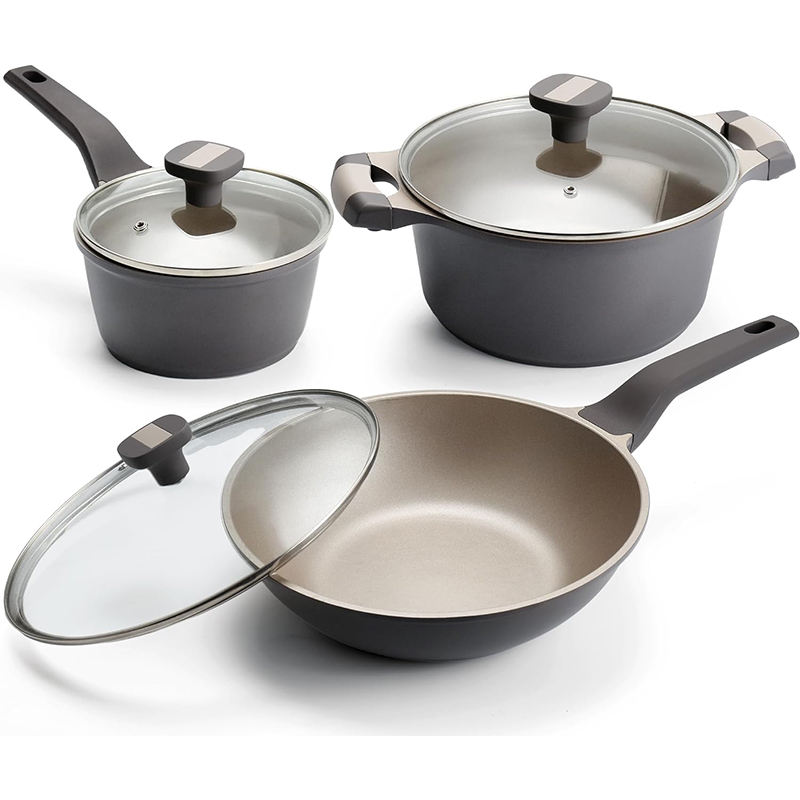 BCL-236 S105 6 Pieces Kitchen Cookware Nonstick Pots and Pans Set
