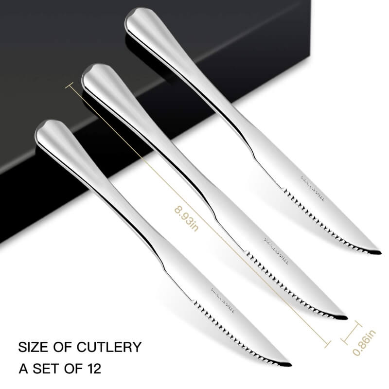 Steak Knife Set of 12 Dinner Knife Serrated Table Knife Multipurpose