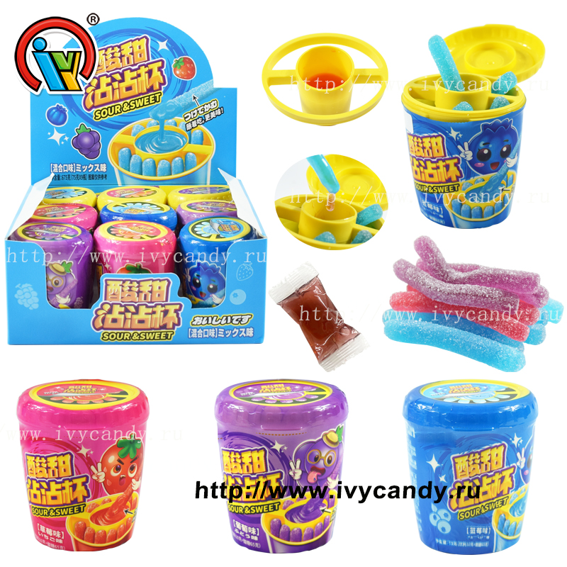 Поставщик Из Китая Кислые Конфеты Дип Gummy Палочки