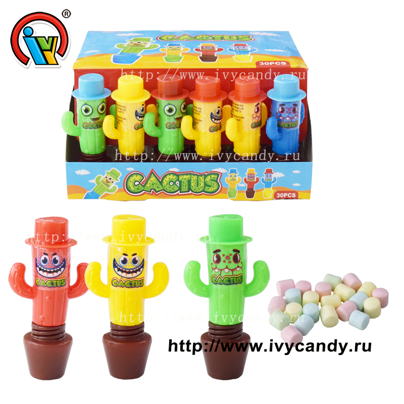 Детская конфетная игрушка в форме кактуса в бутылочке 2 в...