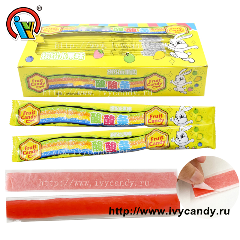 Завод OEM халяльный фруктовый сок рулет желейны...
