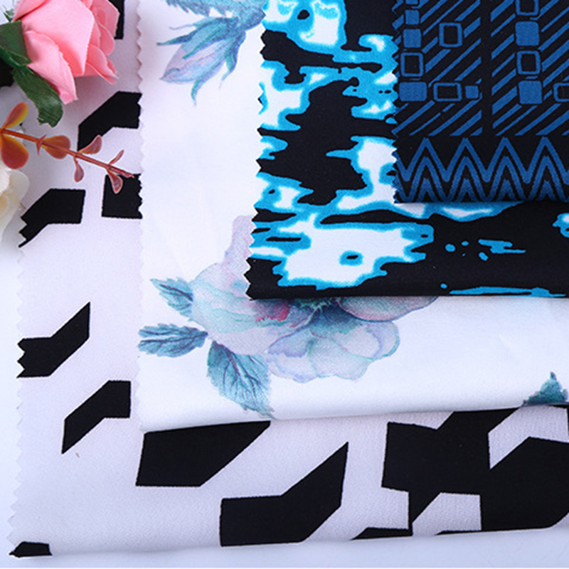Shaoxing Textile 95% полиэстер 5% спандекс Вязаная эластичная печатная ткань для подводного плавания с принтом для костюма