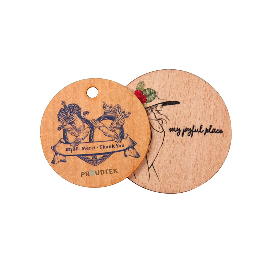Custom Shaped RFID Wooden Card for Secure