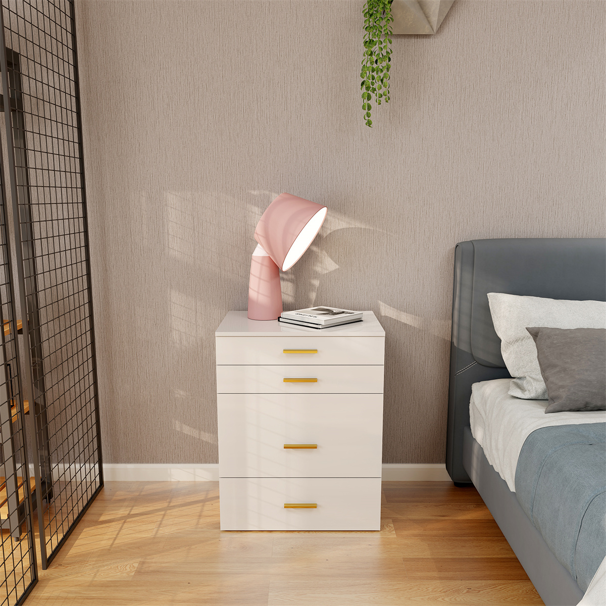 Modern Makeup Vanity with LED mirror and stool
