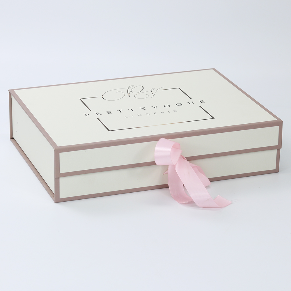 Black Rigid Gift Paper Box With Magnetic Closure