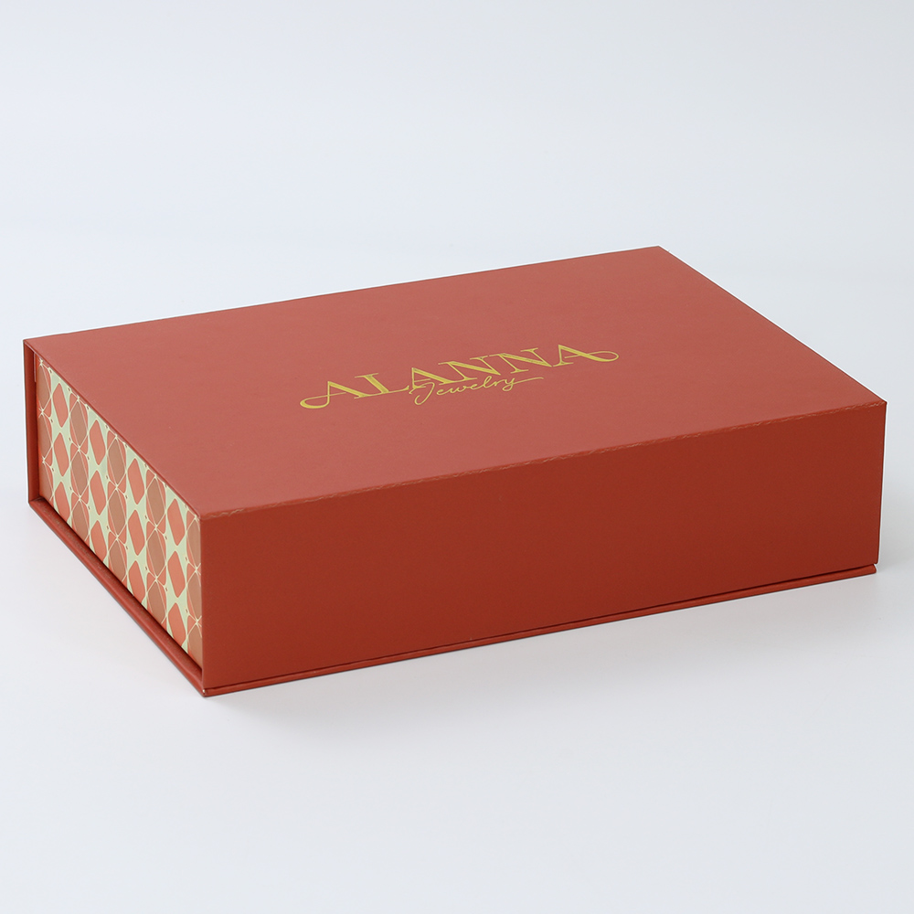 Luxury Red Rigid Jewelry Packaging Gift Paper Box