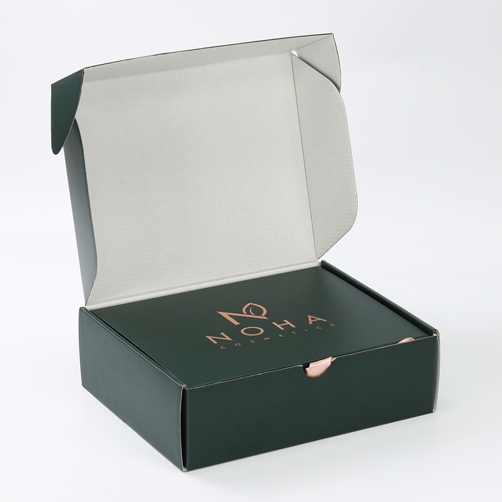 Custom Green Rigid Gift Paper Box For Cosmetic Set Packaging