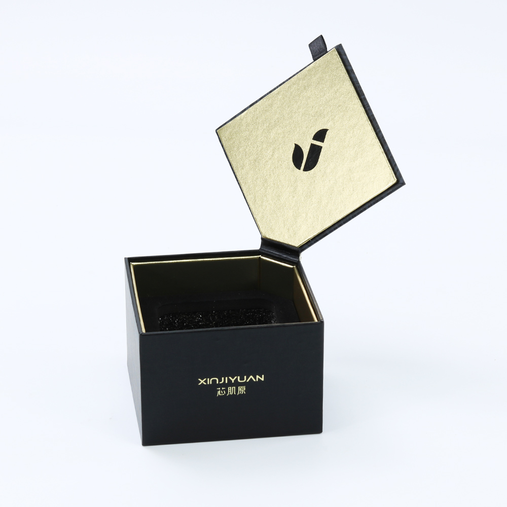Luxurious Black Hardcover Box with Magnetic Closure