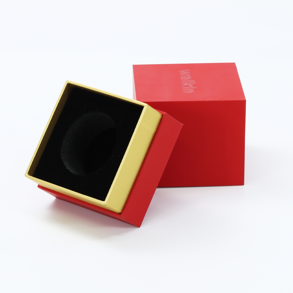 custom cardboard paper box with EVA cutting red package boxes with neck