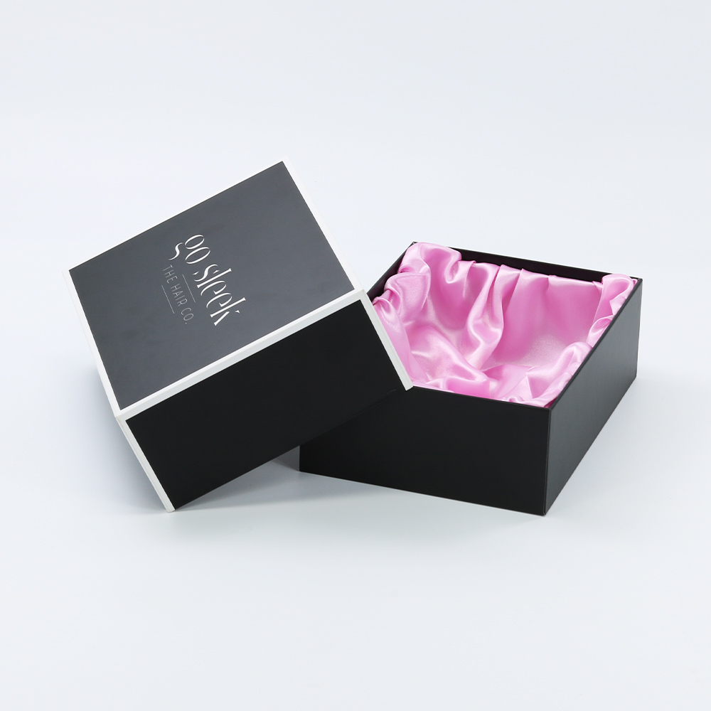 Customized satin lined gift cardboard paper box with lid