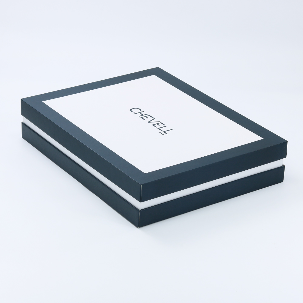 custom empty lid and bottom paper box with UV spot LOGO