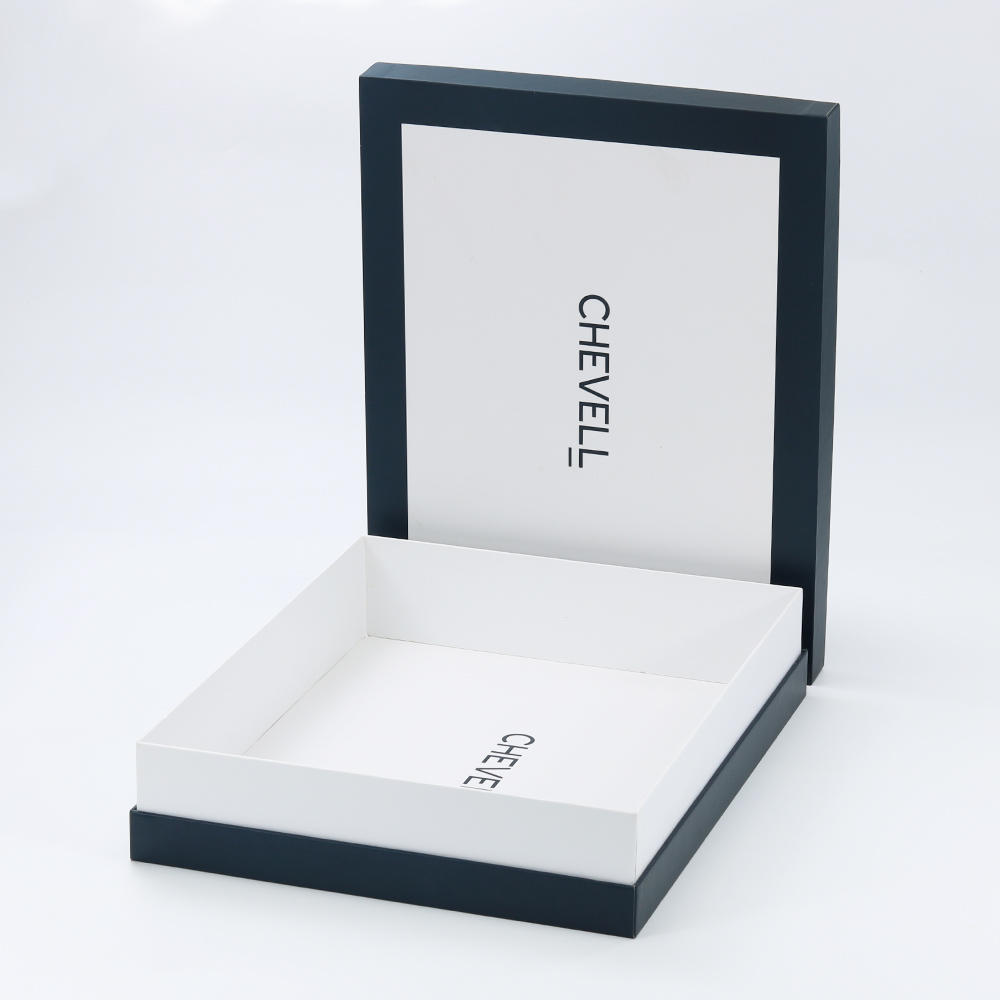 custom empty lid and bottom paper box with UV spot LOGO