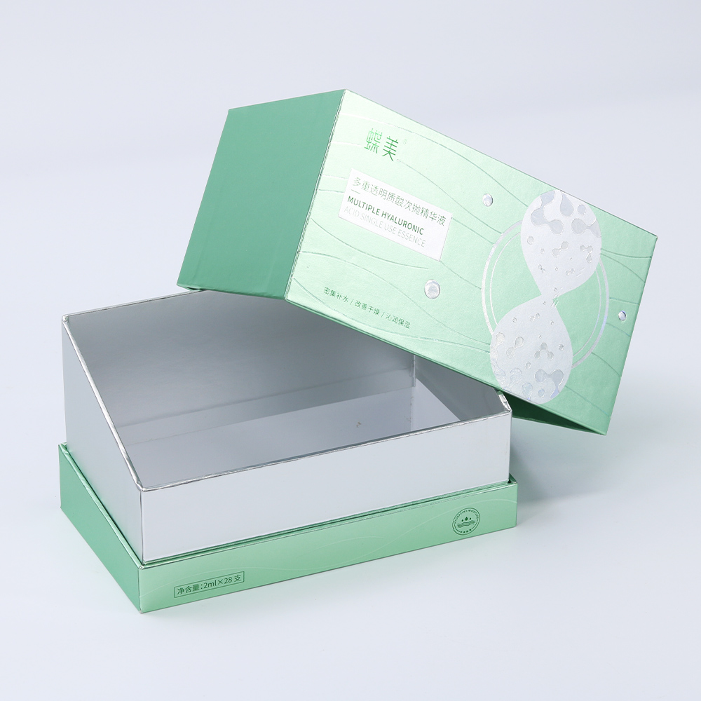 UV SPOT Top lid and base bottom cardboard rigid paper box for cosmetic