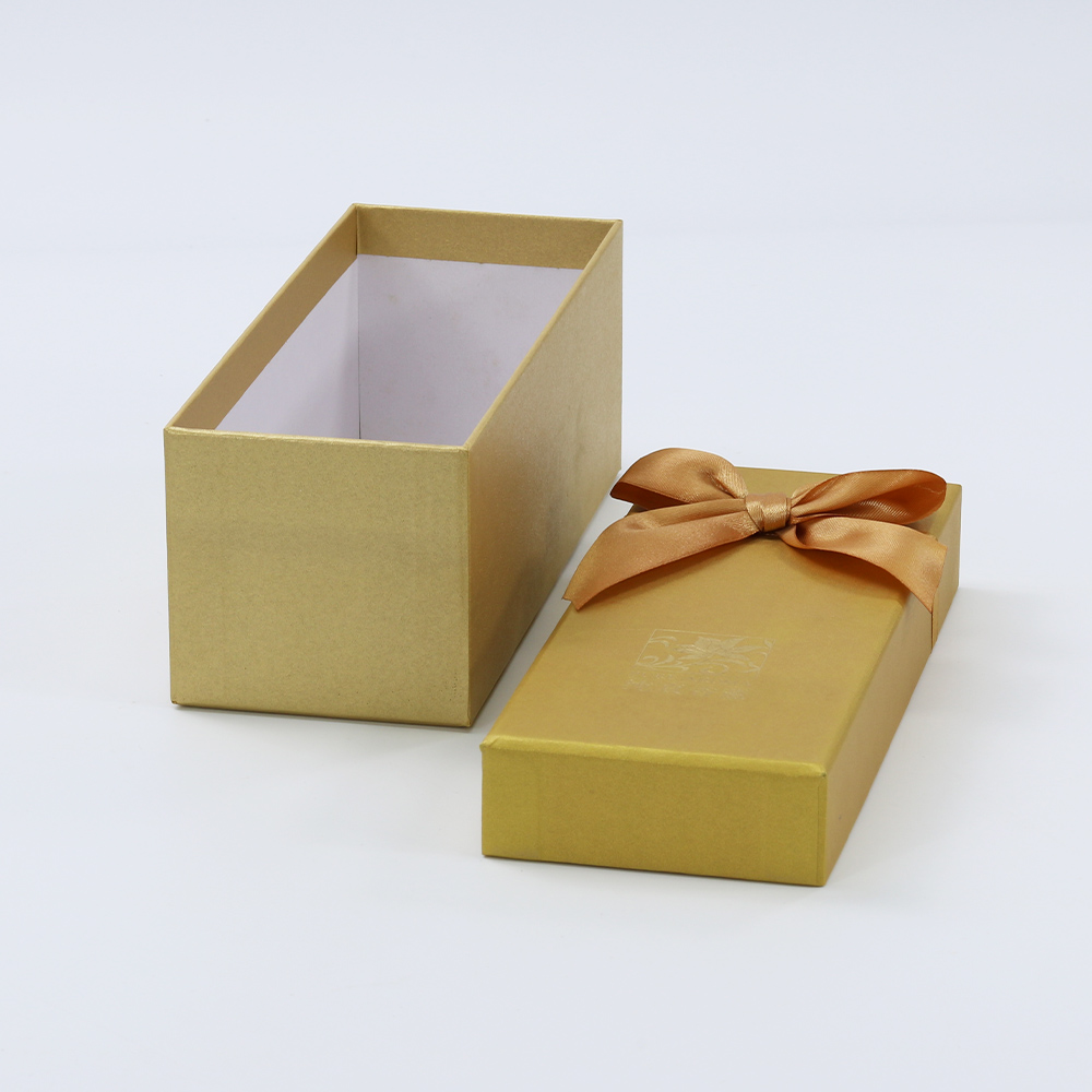 gold foiled textured paper packaging gift box with butterfly lids