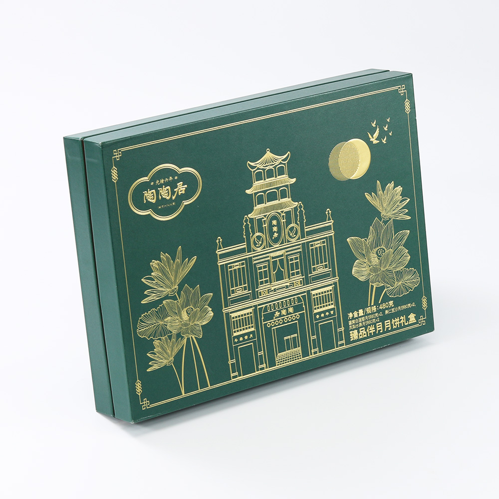 Fully gold foil stamp gift cardboard paper box with PET Inlay to hold your product