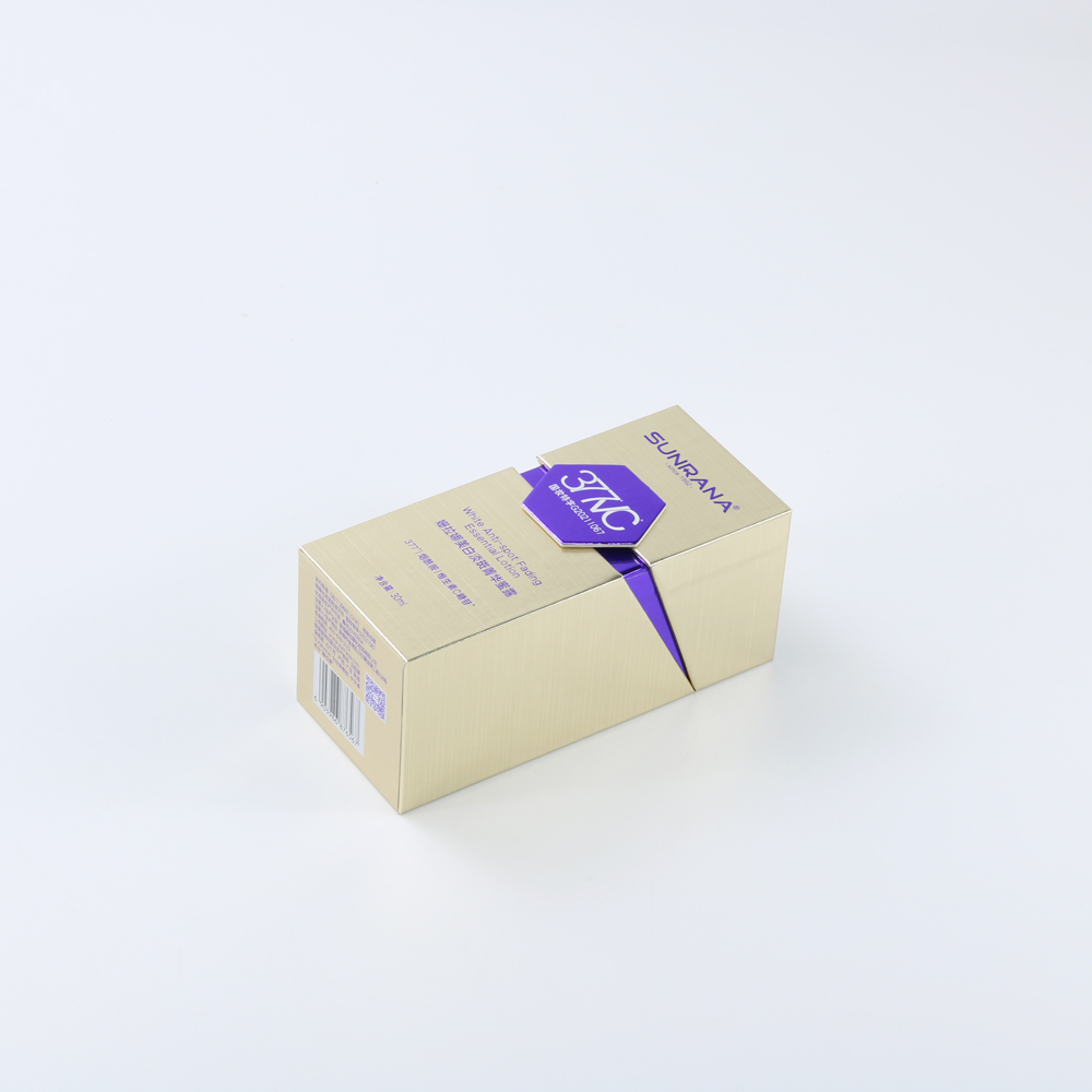 cosmetic luxury cardboard rigid paper packaging box with velvet foam insert