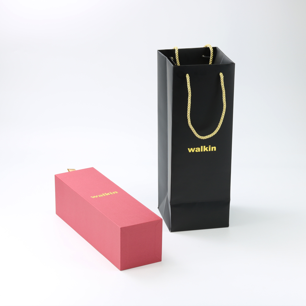 customized luxury cardboard paper box with lid for wine bottle
