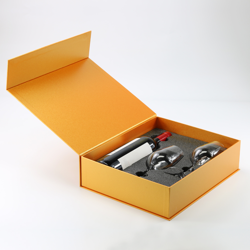 Luxury Wine Packaging Gift Paper Box With Foam Insert