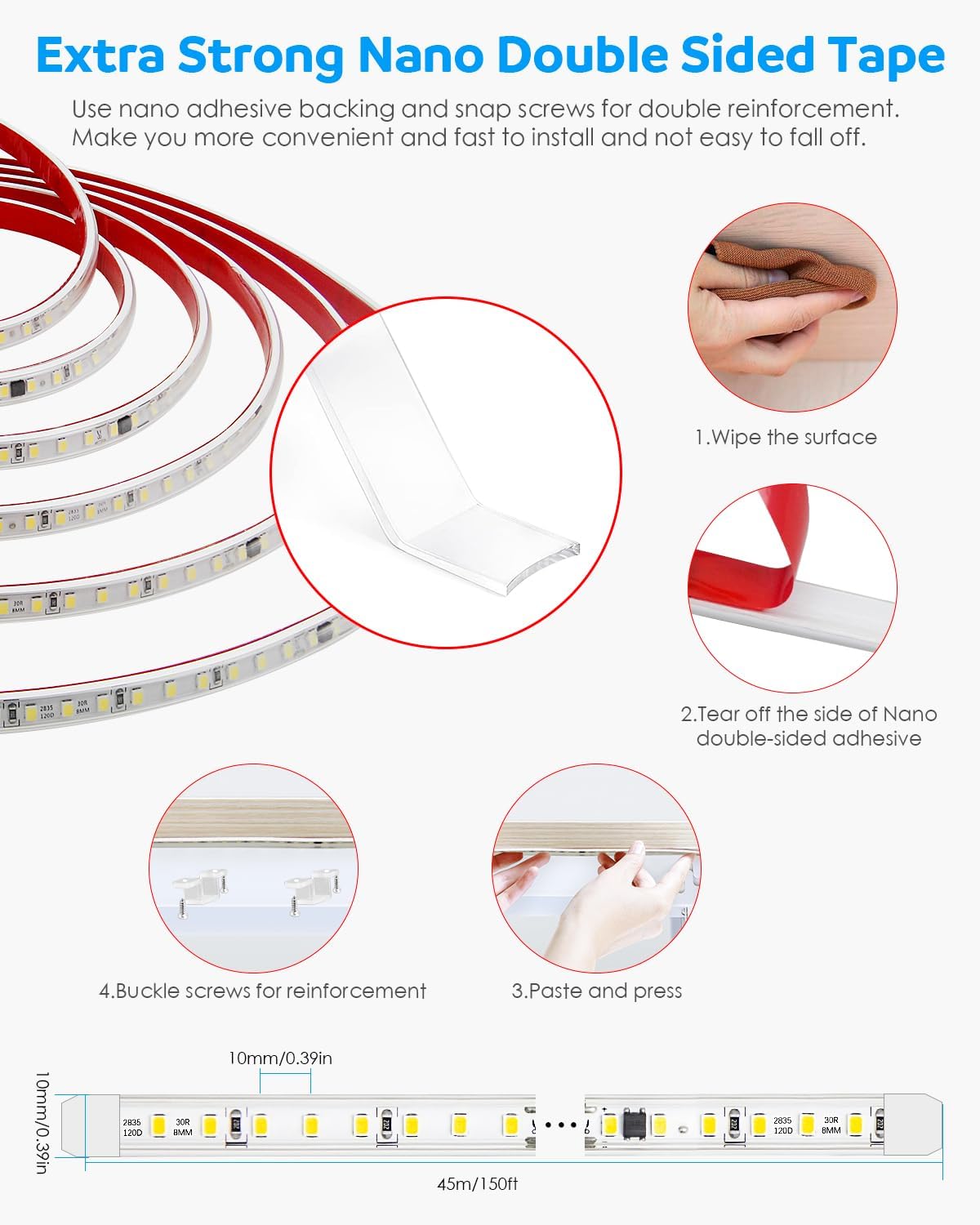 8mm Smd 120 Led Strip 2835 Led Strip Light 110V 220V (1)hh0
